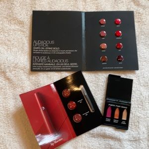 Sample lip palettes Nars, Giorgio Armani and more